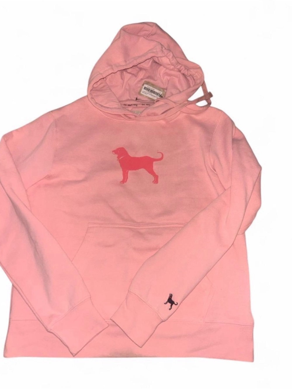 The Black Dog Pink Pullover Hoodie with Dog Logo
